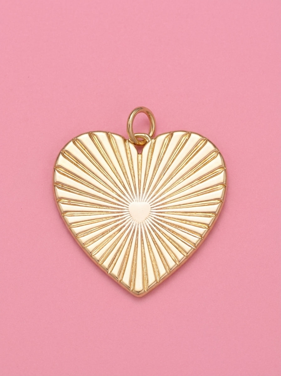 Starburst Heart Charm