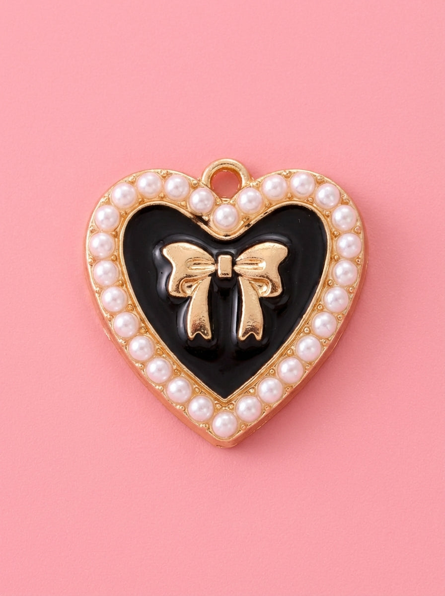 Pearly Bow Heart